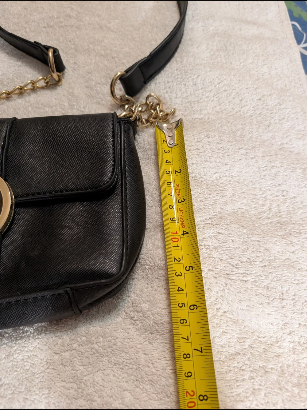 Michael Kors Black Crossbody with Gold MK Medallion